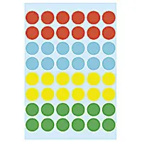 Herma Multipurpose-etiketten, Ø 13 mm, rond kleuren gesorteerd permanent hechtend, om - 20 stuks