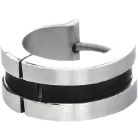EtNox Oorbel - Black Stripe - standaard - Maat Standard