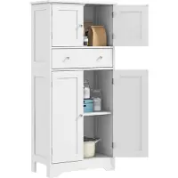 HOMCOM -Keukenkast-Panneau de particules-60x30x128cm-Blanc