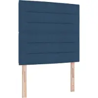 vidaXL Boxspring bed met matras met LED Blauw 90 x 200 cm Stof