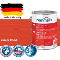 Remmers HK Lazuur 3-in-1 [plus] Zuiver Rood - Premium Houtbeits voor Buiten | Transparant, Sneldrogend, Oplosmiddelarm | 2,5Liter