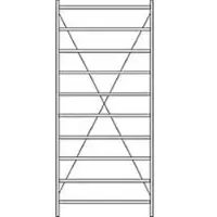 Ssi Basis stelling R 3000, 10 legborden, B 1345 mm x D 400 mm, gegalvaniseerde legborden
