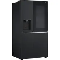 LG InstaView GSGV81EPLL, Vrijstaand, Amerikaanse deur, Zwart, Binnenin, R600a, Glas