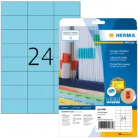 Herma 4468 verwijderbare etiketten A4 70 x 37 mm blauw (480 etiketten)