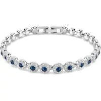Swarovski Armband 'Una' blauw / zilver