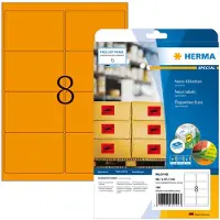 Herma 5145 universele etiketten A4 99,1 x 67,7 mm neon oranje (160 etiketten)