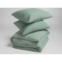 Yumeko Dekbedovertrek set Percal Katoen 200x200 Groen - Eco, Bio & Fairtrade