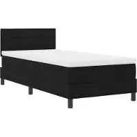 vidaXL Boxspringbed met LED-verlichting, zwart, 90 x 190 cm, gestoffeerd