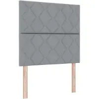 vidaXL Boxspring bed met hoofdeinde Lichtgrijs 120 x 200 cm Stof