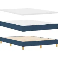 vidaXL Boxspring bed met hoofdeinde Blauw 200 x 160 cm Stof