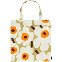 Marimekko Pieni Unikko tas 44x43 cm Beige-wit