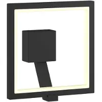 LUCANDE LED-wandlamp buiten Square, zwart, Aluminium, Modern, LED wandlamp buiten