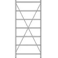 Ssi Legbordstelling R3000, Basisstelling, B 1345 x D 300 mm, draagvermogen 150 kg,