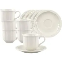 Villeroy & Boch Espressotassen mit Untertassen Manoir 80 ml Set van 6