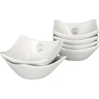 MamboCat 6 stuks tapasschaaltjes wit 7x7cm - 24303375