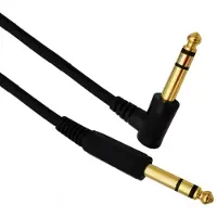 Dolphix 6,35mm Jack kabel | haaks-recht | stereo | verguld | 1,8 meter