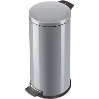 Hailo Pedaalemmer Solid L - 18 liter - Zilver