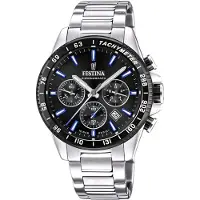 Festina Heren F20560/5 Zwart Zilveren Horloge