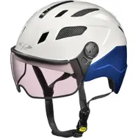 CP Chimayo+ blauw-wit - Pedelec helm / E-bike helm fluoriserend in donker! - Kies zelf je Vizier