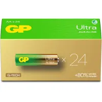 GP Batterier Batteries Ultra Alkaline GP15AU, wegwerpbatterij, AA, LR06, alkalisch, 1,5 V, 24 stuks, vrij van cadmium (Cd) en kwik (Hg)