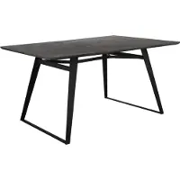 DOMUS Fuji|Eettafel 120x80 cm 8 plaatsen in bruin-grijs frame zwart