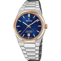 Festina Horloge Rivé Swiss Made Blue & Rose-gold