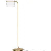 Maytoni LED-vloerlamp Cabaret, messing / goud, Woon-/ Eetkamer, metaal, LED vloerlamp