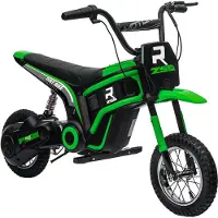 HOMCOM Elektrische kindermotor Kunststof, metaal 119L x 64B x 76,5H cm Groen