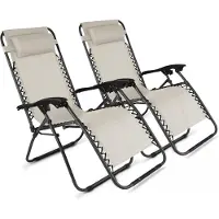 Oviala - Set van 2 relaxfauteuils in taupe staal - Monaco