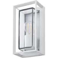 Arcchio Wandlamp buiten Ismera, dimbaar, wit / opaal, Aluminium, Modern, Wandlamp buiten