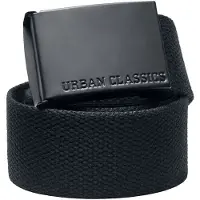 Urban Classics Riem - Colored Buckle Canvas Belt - zwart - Maat S-M