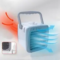 Benson Compacte luchtkoeler en bevochtiger met LED-verlichting - 10 m² - 27 dB - USB-voeding