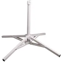 Gerimport parasolvoet/kruisvoet - wit - metaal - 85 x 56 cm - stangdiameter 25/32 mm