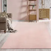 The Carpet RELAX – Extra Zacht & Wasbaar Vloerkleed tot 30°C met Antislip Onderzijde – Fluweelachtige Structuur – Voor Slaapkamer of Woonkamer – Roze, 240 x 340 cm