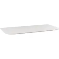 Royal plaza Terra Topblad met ronde hoeken - 121x46x1.2cm - geen voorgeboorde gaten - solid surface - wit mat