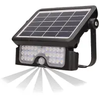 Adviti LUX LED 5W zonnepaneel straatlamp met bewegingssensor, 4000K, zwart