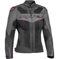 Ixon Draco Lady Zwart Antraciet Fuchsia Textiele Motorjas Maat XS