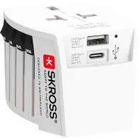 Skross Wereldwijde Usb-reisadapter - 2x Usb-a Wit (7640166323693)