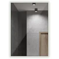 Tulup Spiegel – Rechthoekige Wandspiegel – 70 cm x 50 cm – Spiegel Zonder Lijst – Slaapkamer Spiegel – Industriële Wandspiegel – 4000K (Neutraal Licht)
