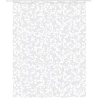 Spirella douchegordijn decor BLATT - WIT - Polythileen Vinyl - 180 x 200 cm