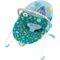 Bright Starts DISNEY BABY - STITCH - Babywipstoel, Boog met afneembare ontwikkelingsspeeltjes, Kalmerende trill...