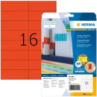 Herma 4552 verwijderbare etiketten A4 105 x 37 mm rood (320 etiketten)