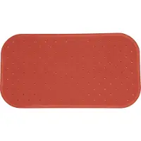 MSV Douche/bad anti-slip mat badkamer - rubber - terracotta - 36 x 65 cm - Badmatjes
