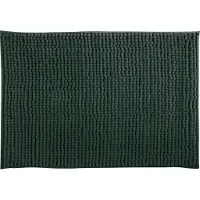 MSV Badkamerkleed/badmat tapijtje voor op de vloer - donkergroen - 50 x 80 cm - Microvezel - Badmatjes