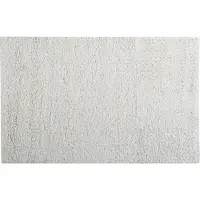 MSV Badkamerkleedje/badmat tapijt voor de vloer - ivoor wit - 40 x 60 cm - Badmatjes