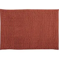MSV Badkamerkleed/badmat tapijtje voor op de vloer - terracotta - 50 x 80 cm - Microvezel - Badmatjes