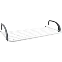 MSV Inklapbaar klein wasgoedrekje/droogrek - 7 meter waslijn - Ophangbaar - 36 x 74 cm - radiator/deur