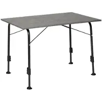 Dukdalf Majestic 1 Elegant - Campingtafel - Sevelit blad 80x60 cm - Zwart stalen onderstel - Verstelbare poten