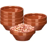 La Dehesa Soepkommen / serveer schaaltje - 8x - terracotta - D15 x 6 cm - aardewerk - Spaanse sfeer - 600 ml