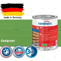 Remmers HK Lazuur 3-in-1 [plus] Geelgroen - Premium Houtbeits voor Buiten | Transparant, Sneldrogend, Oplosmiddelarm | 0,75Liter
